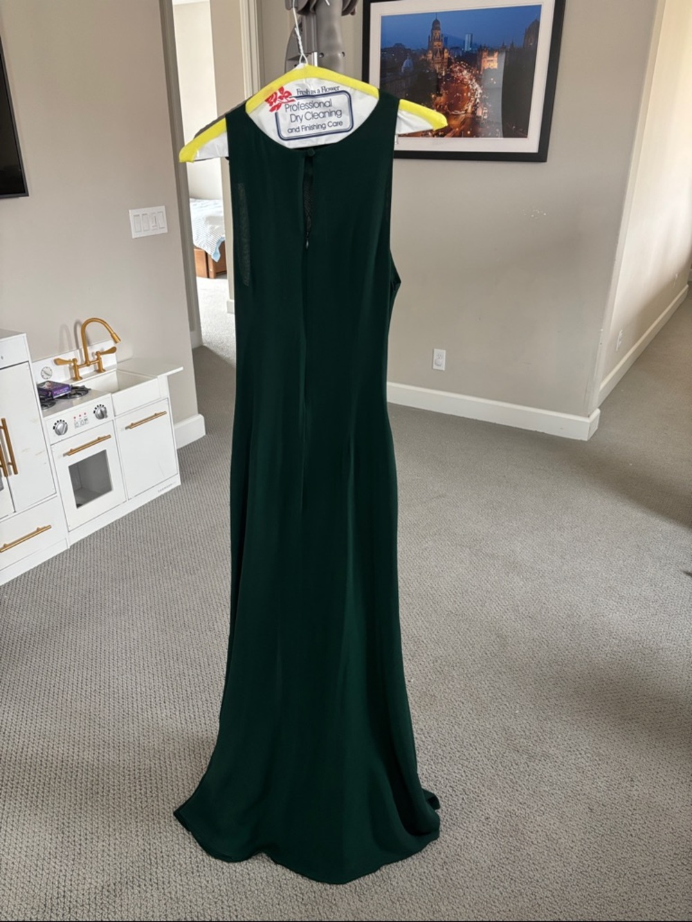 Reformation Deep Green Sleeveless Maxi Gown - Picture 2 of 5